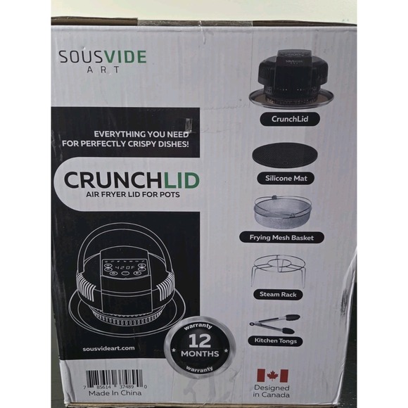SOUSVIDE ART Other - NIB Air Fryer‎ SousVide Art "Crunch Lid"  Air Fryer Lid For Pressure Cookers